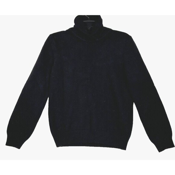 Lauren Ralph Lauren Black Cashmere Merino Wool Womens XL Sweater Mock Neck - Picture 1 of 10